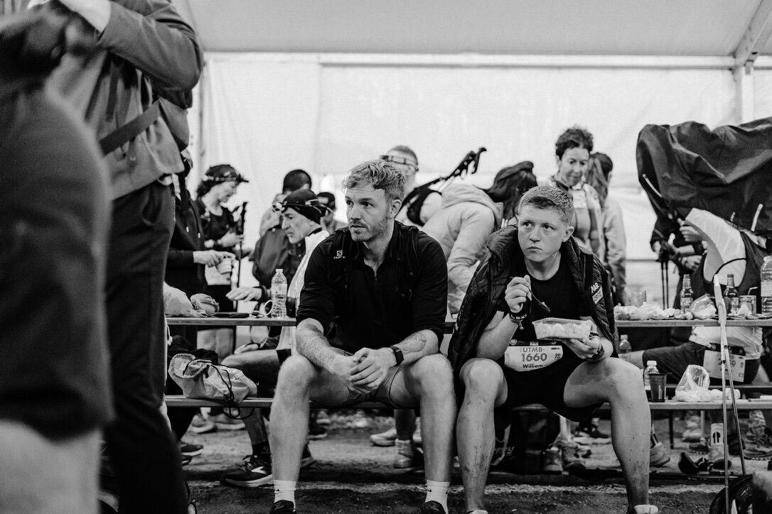 Athletes between sessions